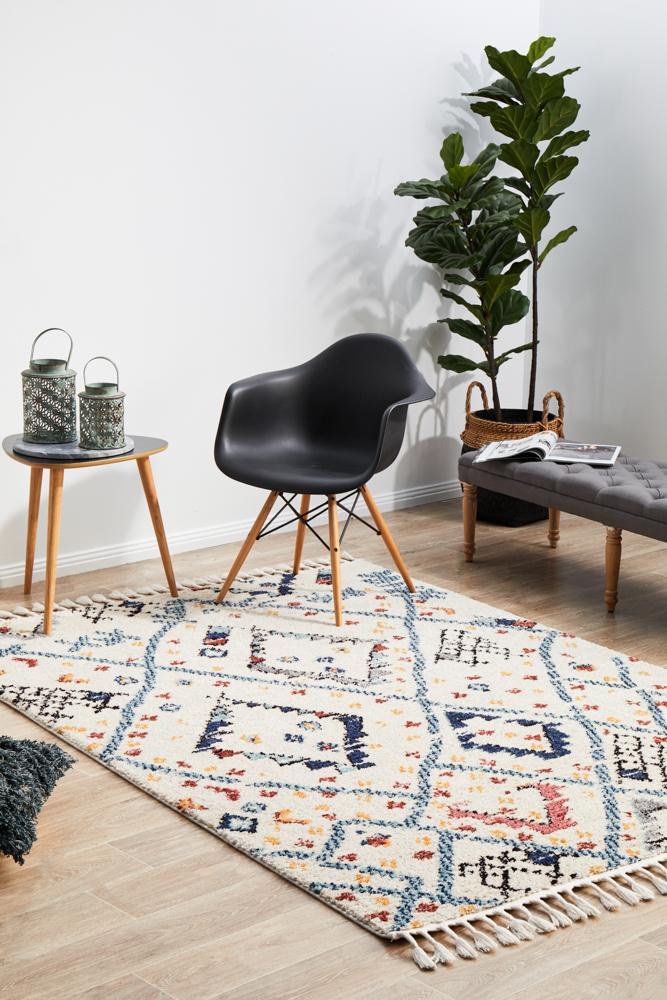 Morroco Sunset White Rug