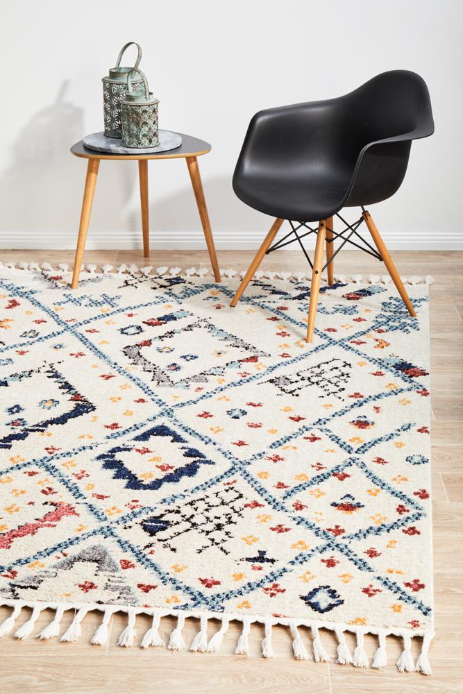Morroco Sunset White Rug