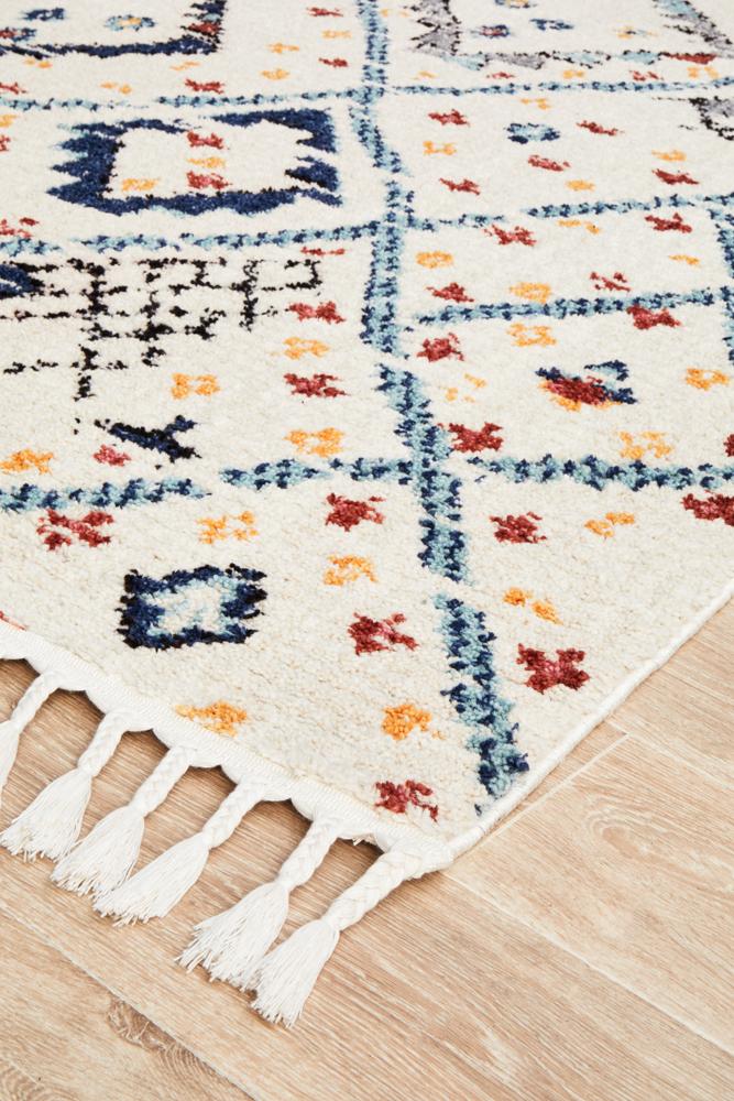 Morroco Sunset White Rug
