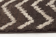 Moroccan Chevron Design Rug Brown Beige