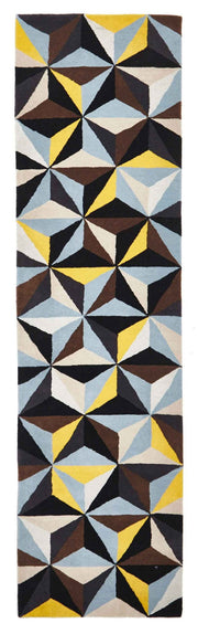 Crystal Designer Wool Blue Rug