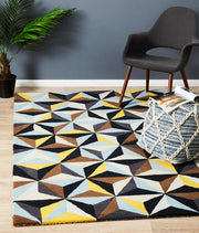 Crystal Designer Wool Blue Rug