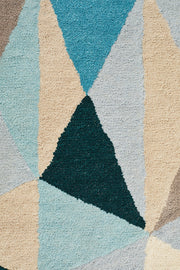 Gem Stone Designer Wool Blue Rug