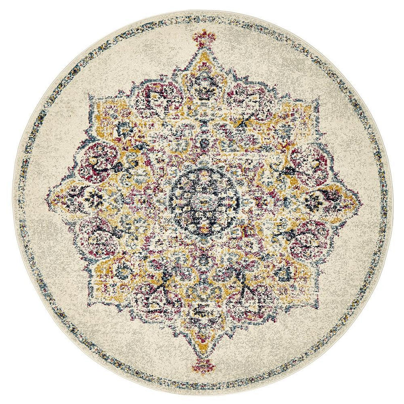 Study Prado Bone Round Rug