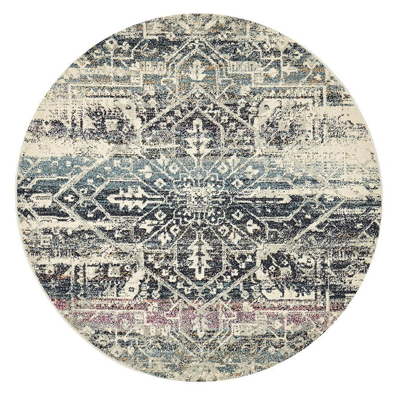 Gallery Prado Blue Round Rug