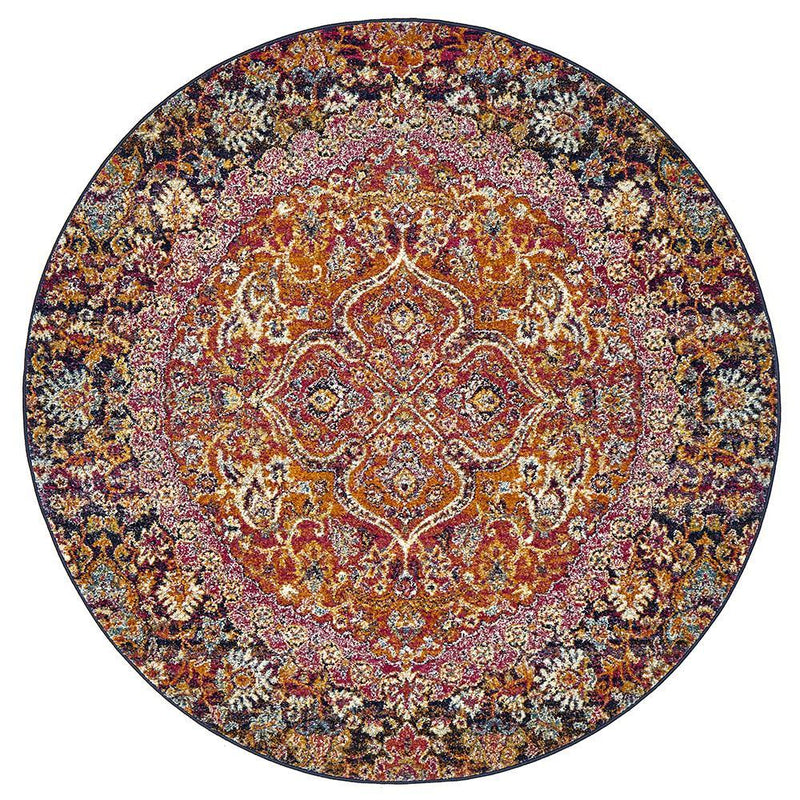 Vault Prado Multi Coloured Round Rug