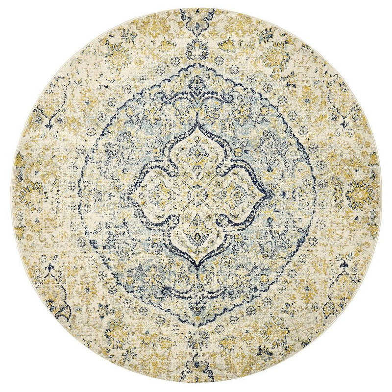 Park Prado Sky Blue Round Rug