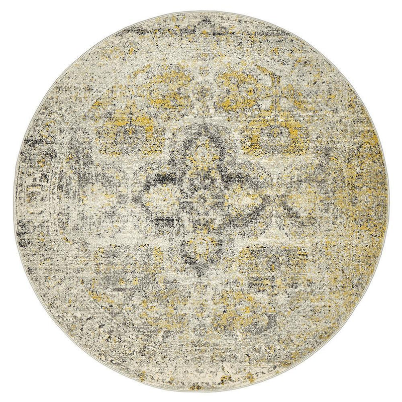Gardeny Prado Silver Round Rug
