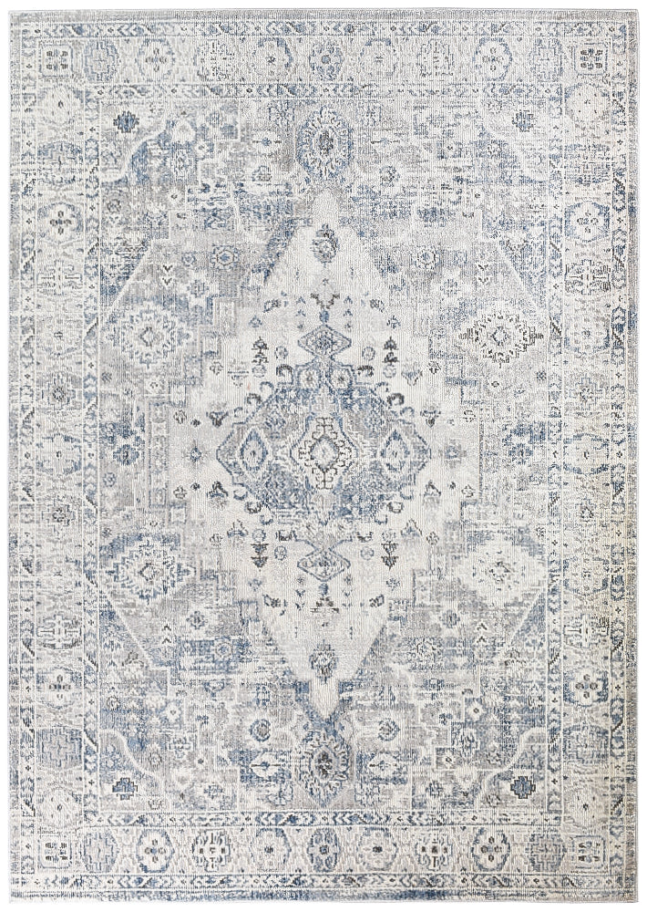Marrakech Urban Blue Light Grey Rug