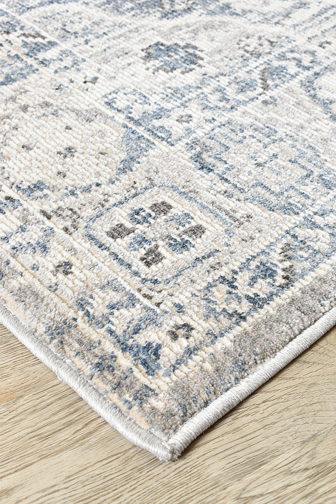 Marrakech Urban Blue Light Grey Rug