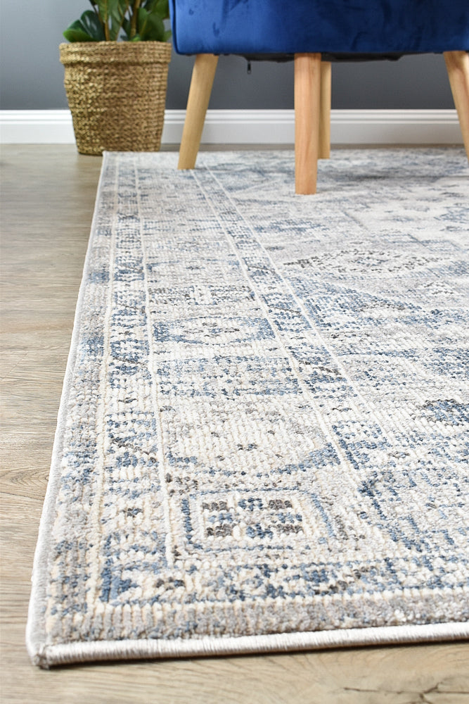 Marrakech Urban Blue Light Grey Rug