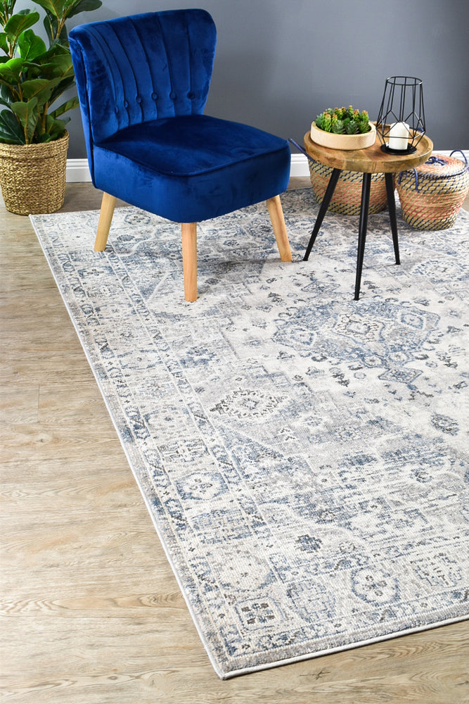 Marrakech Urban Blue Light Grey Rug