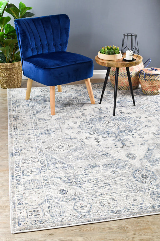 Marrakech Urban Blue Light Grey Rug
