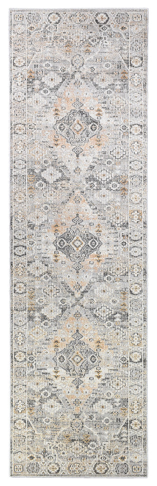 Marrakech Urban Grey Mustard Runner Rug