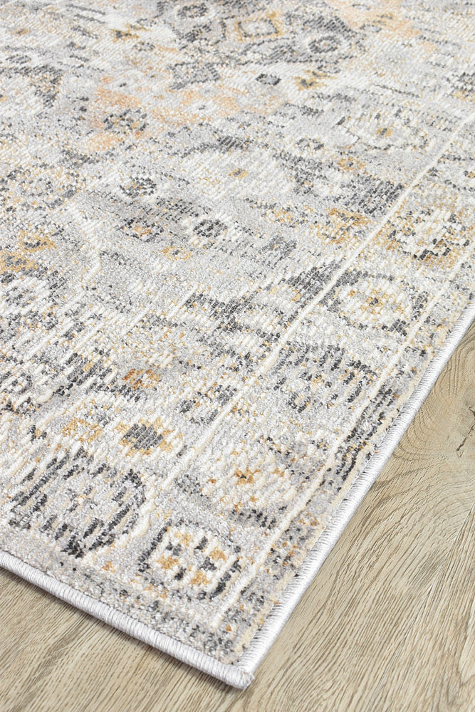 Marrakech Urban Grey Mustard Runner Rug