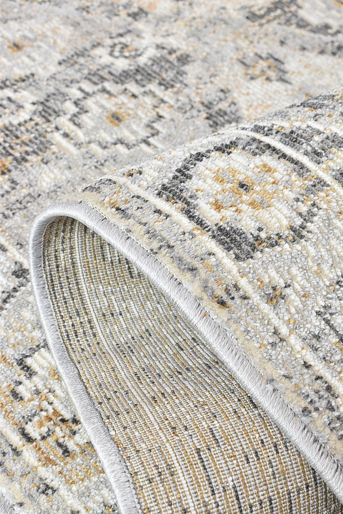 Marrakech Urban Grey Mustard Runner Rug