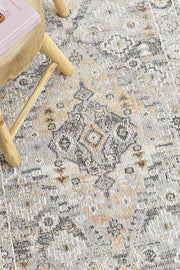 Marrakech Urban Grey Mustard Runner Rug
