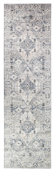 Marrakech Urban Blue Light Grey Runner Rug