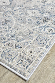 Marrakech Urban Blue Light Grey Runner Rug