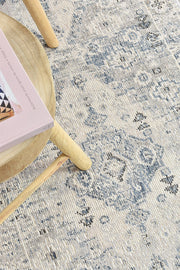 Marrakech Urban Blue Light Grey Runner Rug