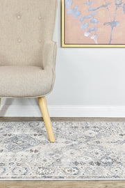 Marrakech Urban Blue Light Grey Runner Rug