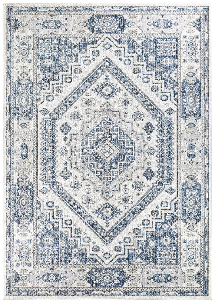 Marrakech Western Cream Blue Rug