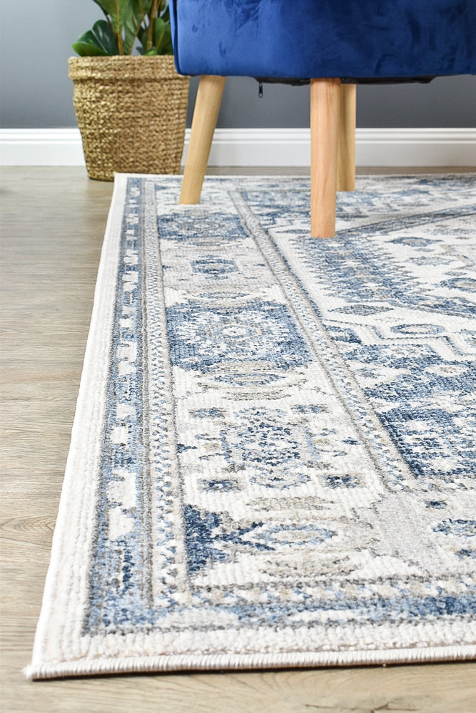 Marrakech Western Cream Blue Rug