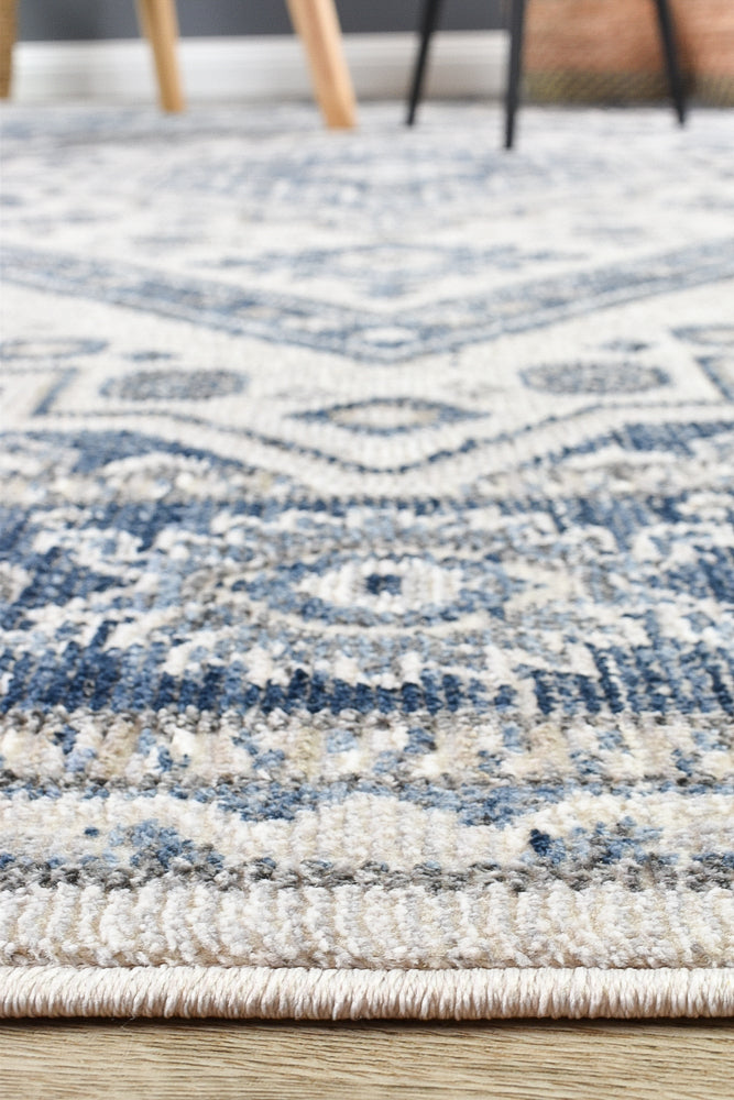 Marrakech Western Cream Blue Rug