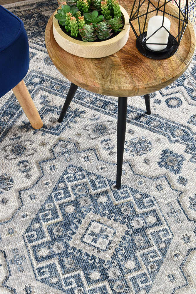 Marrakech Western Cream Blue Rug