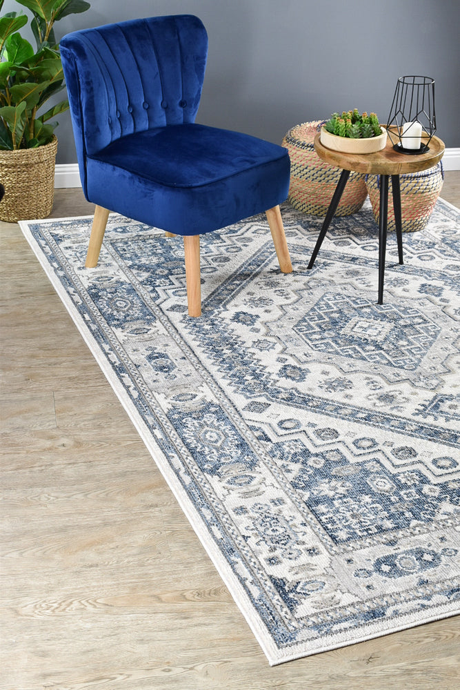 Marrakech Western Cream Blue Rug