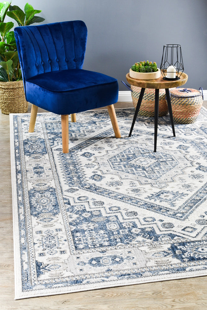 Marrakech Western Cream Blue Rug