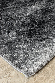 Pompon Brim Grey White Rug