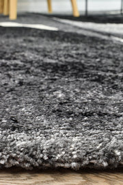 Pompon Brim Grey White Rug