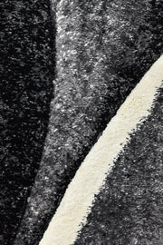 Pompon Brim Grey White Rug