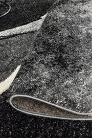 Pompon Brim Grey White Rug