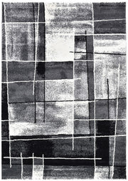 Pompon Verge Grey Black Rug