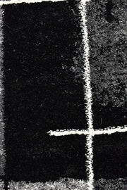 Pompon Verge Grey Black Rug