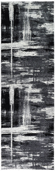 Pompon Crest Grey Runner Rug