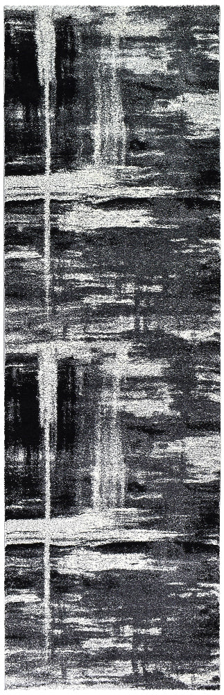 Pompon Crest Grey Runner Rug