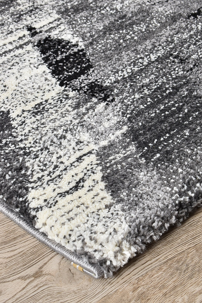 Pompon Peak Grey Red Rug