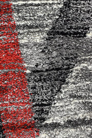 Pompon Peak Grey Red Rug