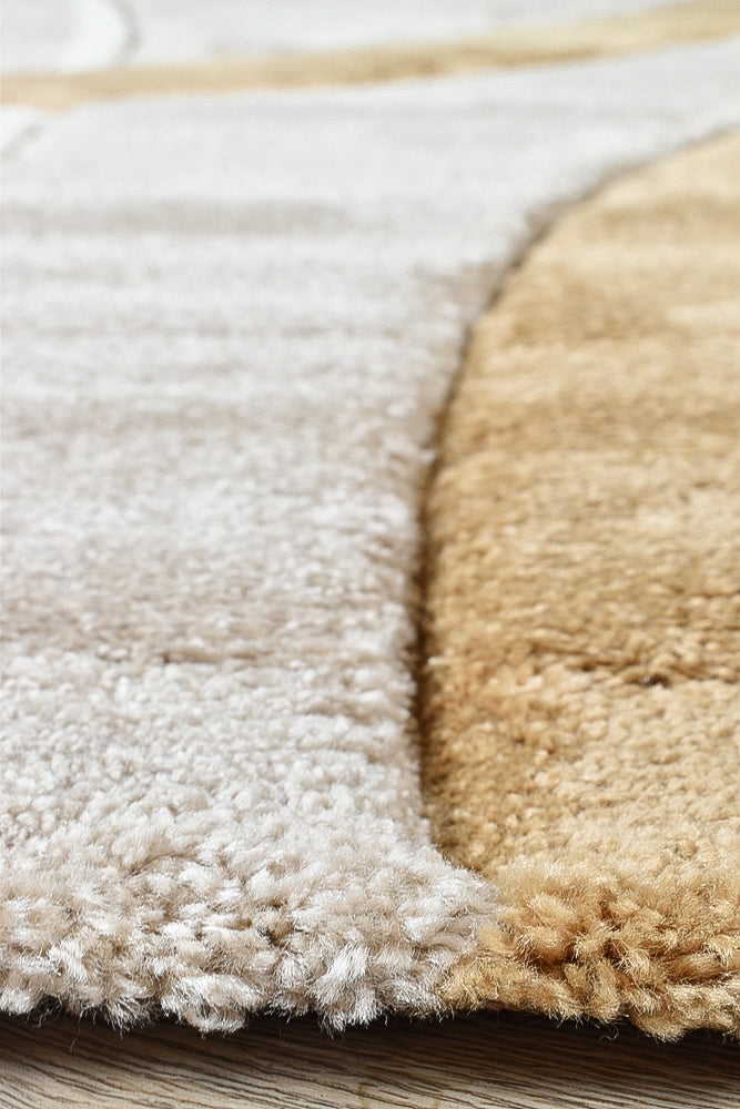 Pompon Fluff Beige Rug