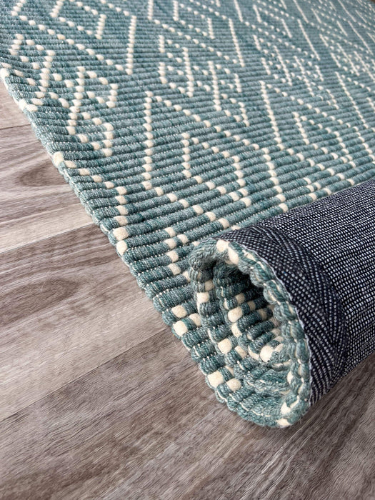 Combo Teal Round Rug