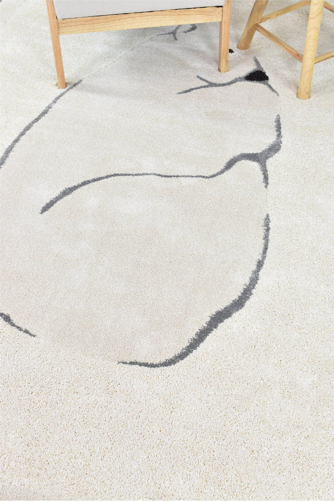 Nima Polar Bear Snow Rug