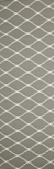 Flat Weave Stitch Design Grey Rug
