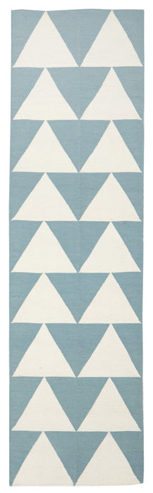 Pyramid Flat Weave Blue Rug