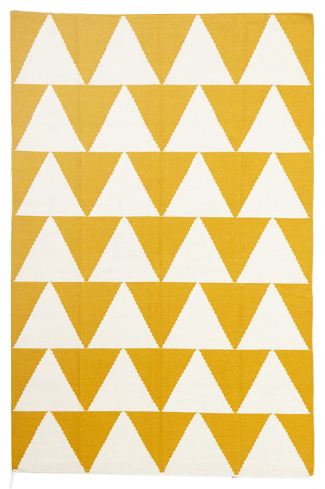 Pyramid Flat Weave Yellow Rug