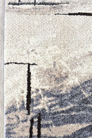 Medieval Primitive Grey Beige Rug