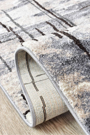 Medieval Primitive Grey Beige Rug