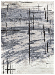 Medieval Primitive Grey Beige Rug